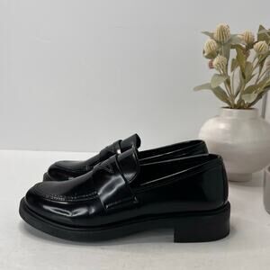 Steve Madden Leedan Penny Loafer Slip On Round Toe Black Women's 7M Tried On